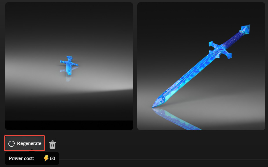 Regenerate option in Neural4D to refine 3D model geometry