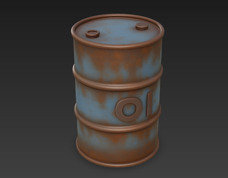 rusty oil barrel by hunyuan3d
