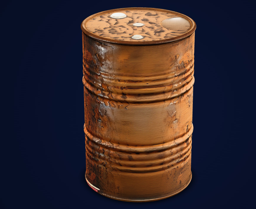 rusty oil barrel by sloyd
