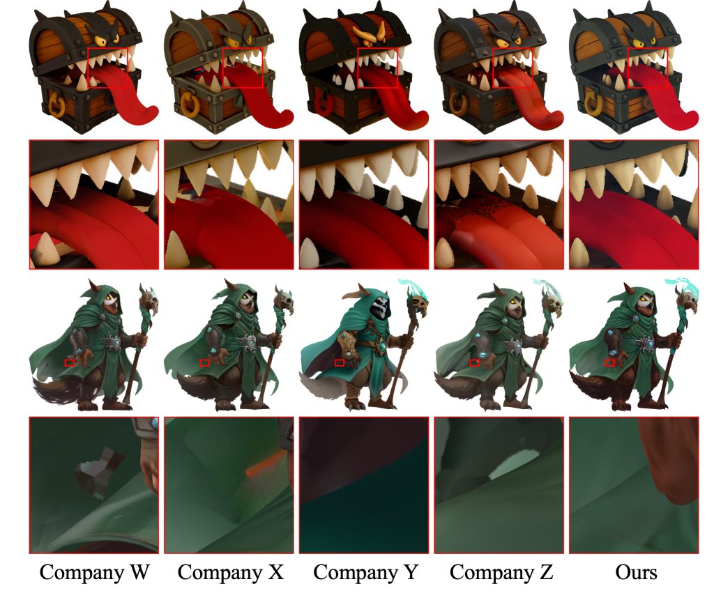 crisp and structurally geometry for 3d game assets