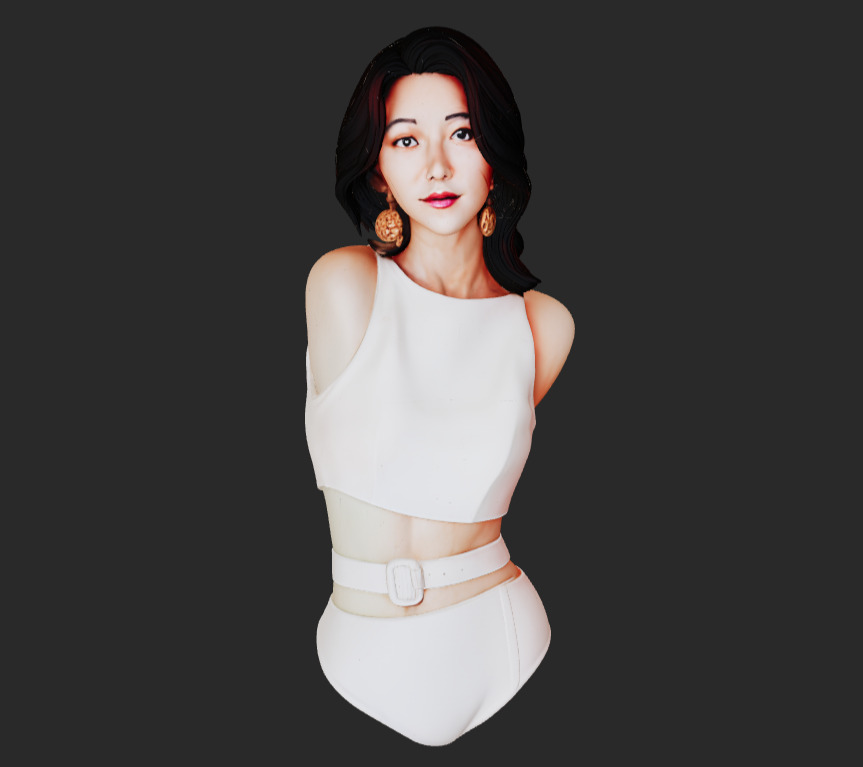 3D human model PBR texture