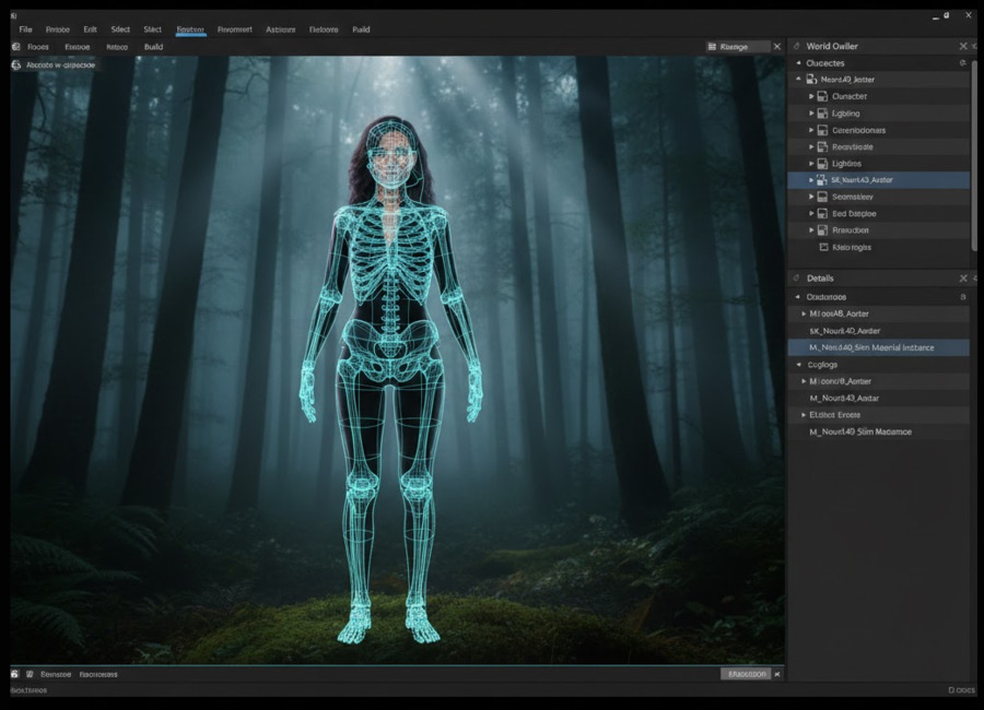 Neural4D model rigged in Unreal Engine 5
