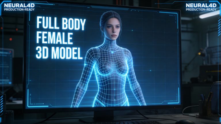 full body female 3D model