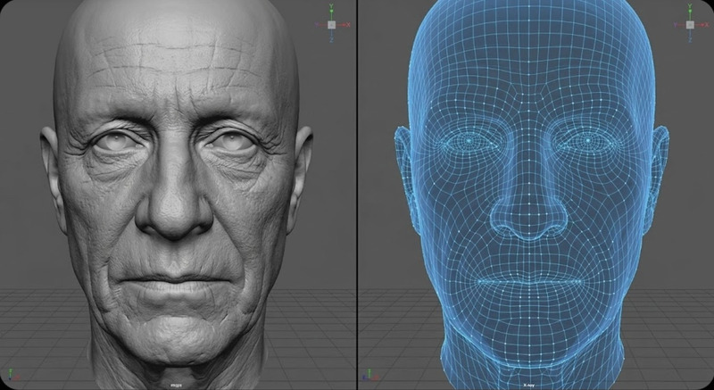 Neural4D Quad-Dominant Topology for Old Man 3D Model