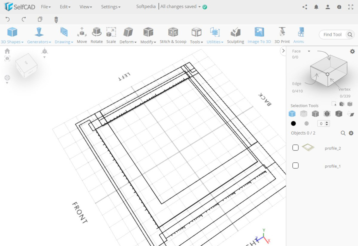 SelfCAD Technical Interface