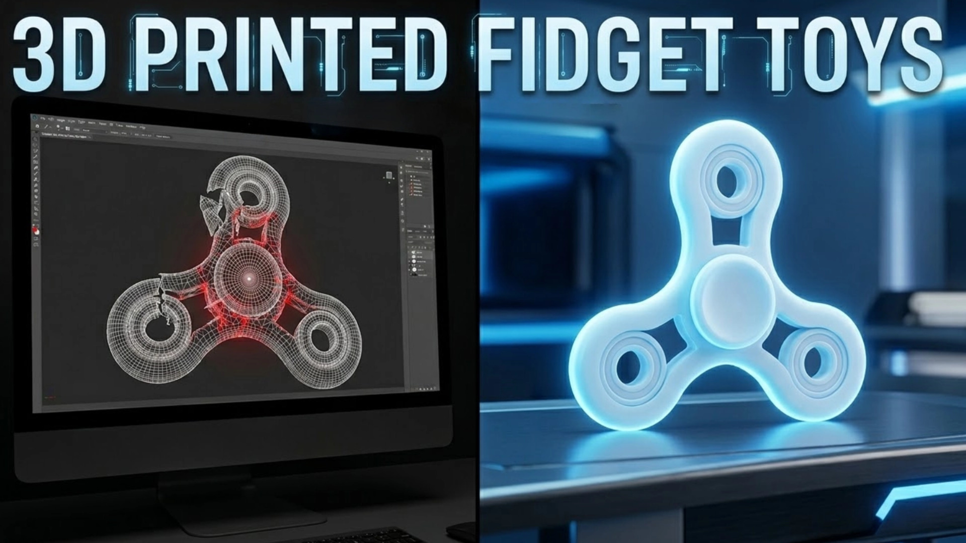 Workflow comparison of 3D printed fidget toys
