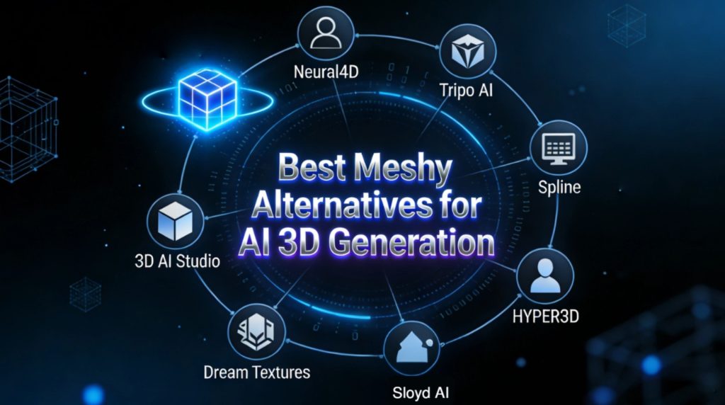 best Meshy alternatives for AI 3D generation