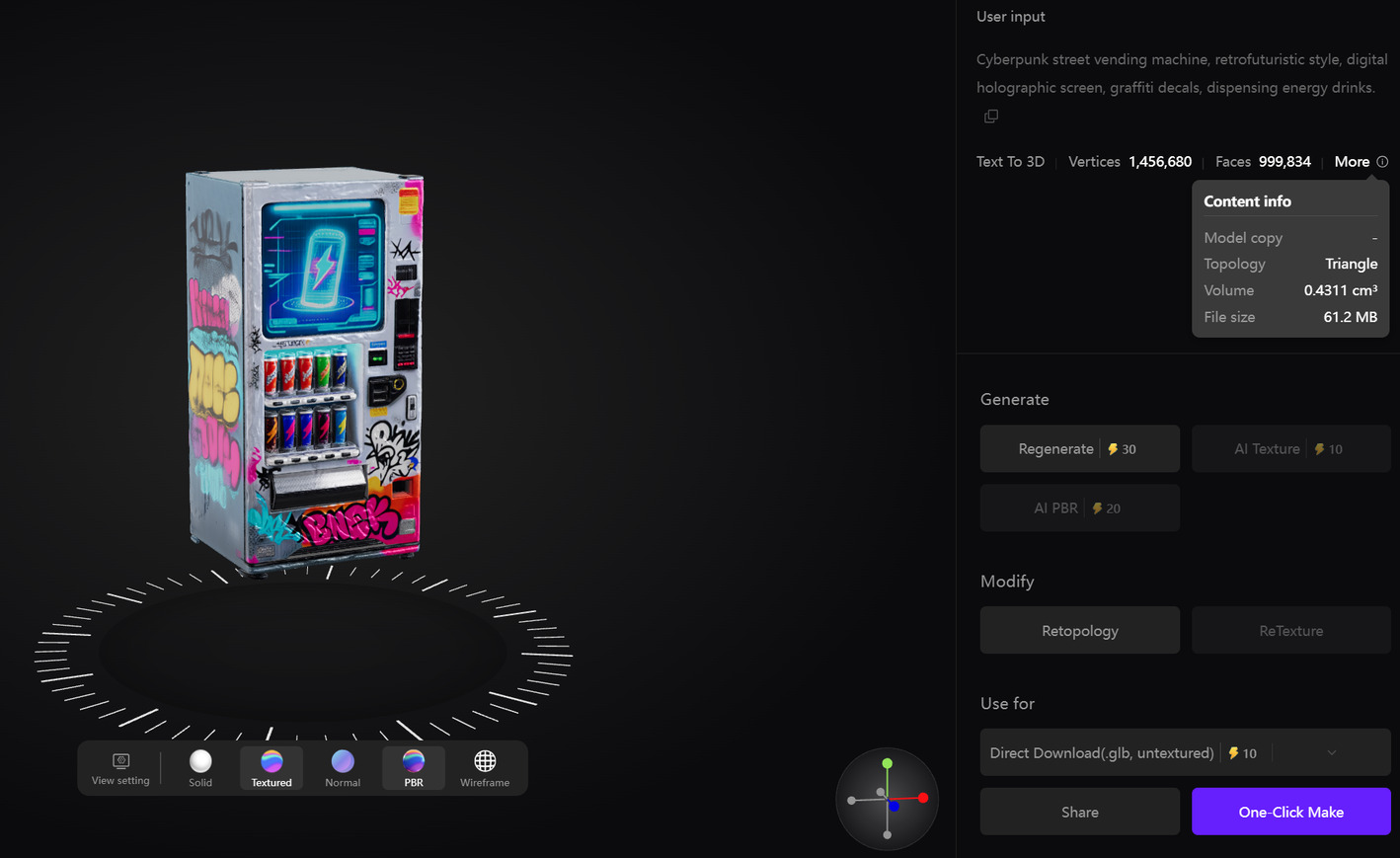 3D asset of cyberpunk vending machine for environment design