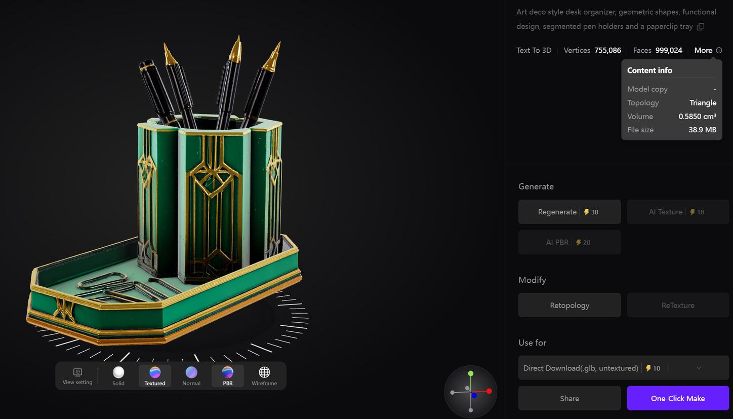 3D printable desk organizer model for functional fabrication