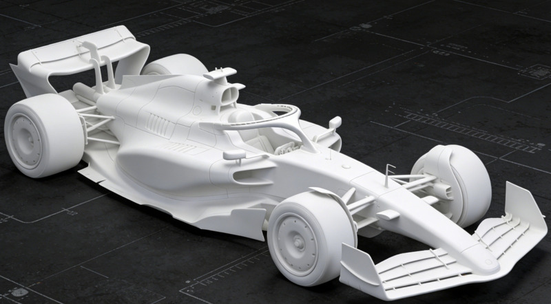 A high-fidelity F1 3D model wireframe demonstrating clean, quad-dominant topology generated by Neural4D