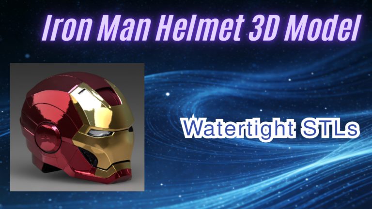 High-quality Iron Man helmet 3D model ready for physical fabrication