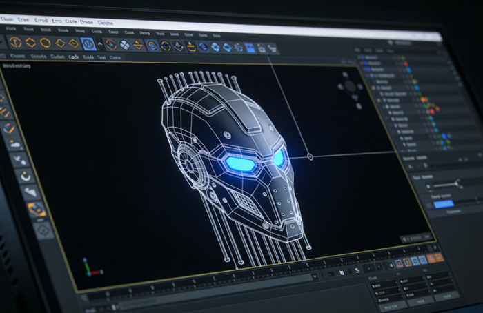 A watertight iron man helmet 3d model imported into slicer software showing clean g-code generation and support structures