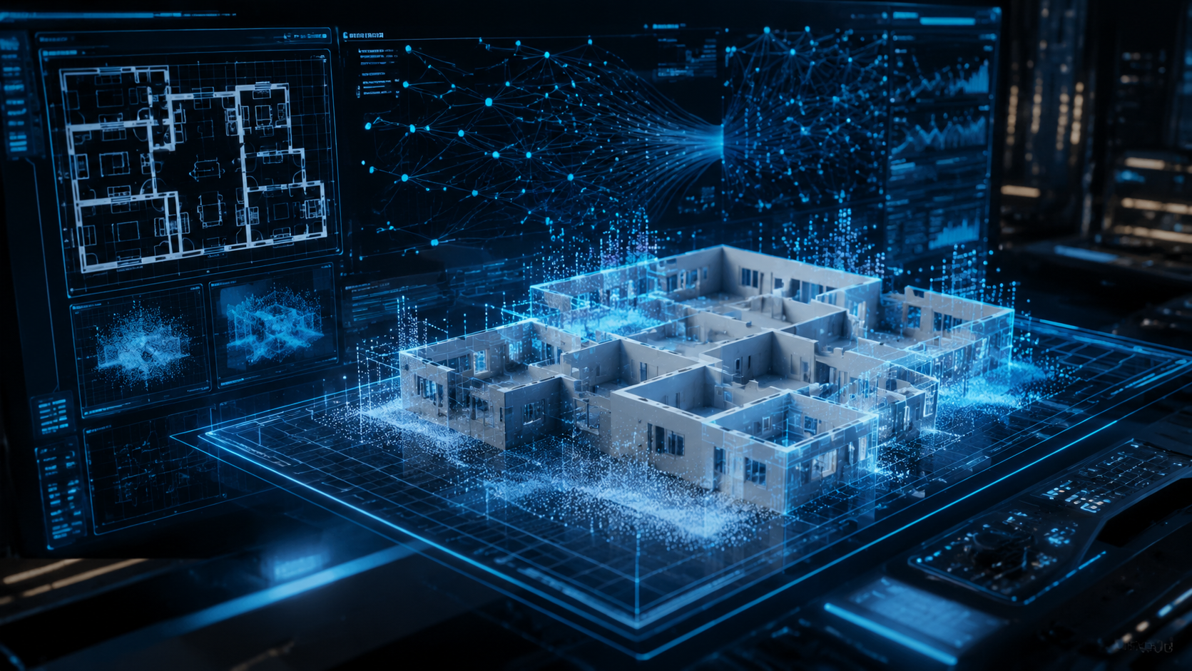 Neural4D floor plan to 3D: Direct3D-S2 engine outputting a watertight base mesh with clean architectural wall topology