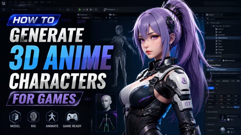 HOW TO GENERATE 3D ANIME CHARACTERS FOR GAMES