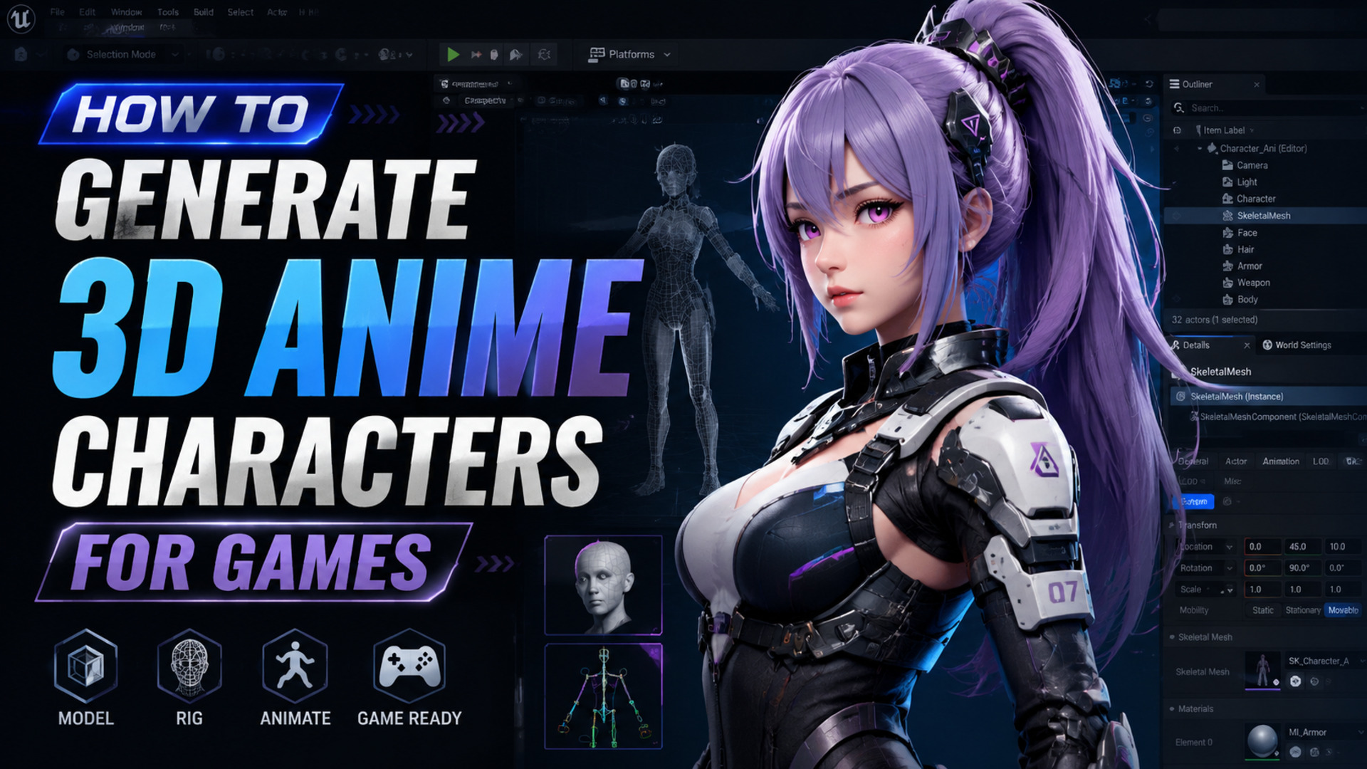 HOW TO GENERATE 3D ANIME CHARACTERS FOR GAMES