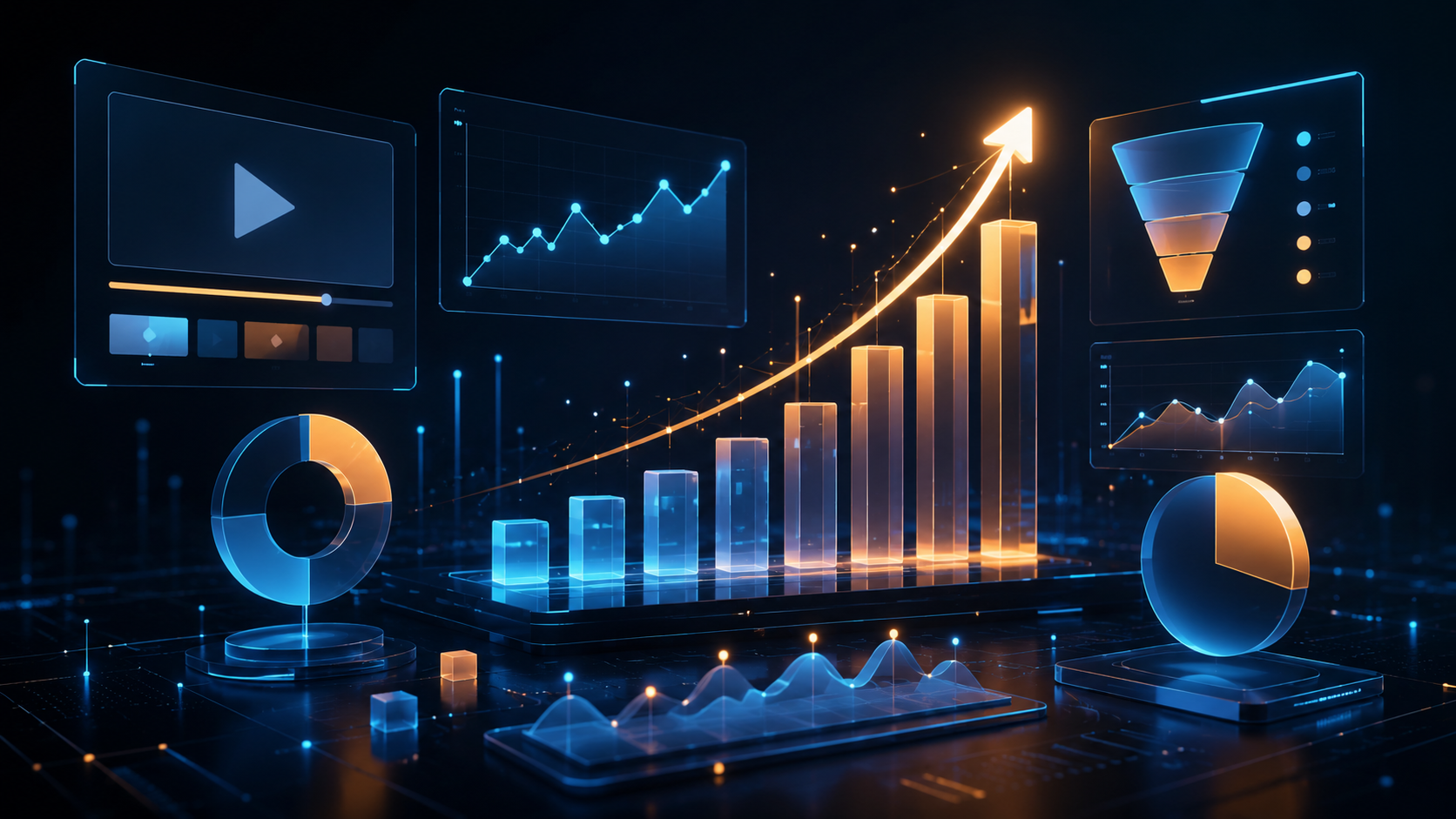 Conversion analytics dashboard concept showing video impact on Amazon listing performance