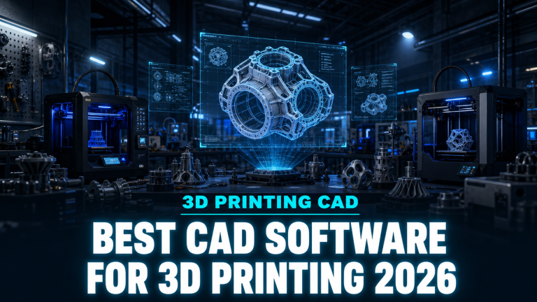 Best CAD software for 3D printing comparison guide featuring top tools for 2026