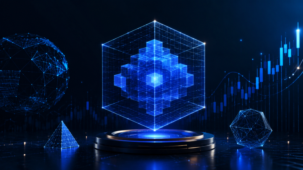 Abstract 3D visualization of capital flowing into the AI 3D generation funding boom of 2026