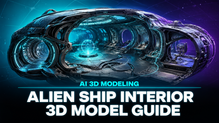 How to Create an Alien Ship Interior 3D Model with AI