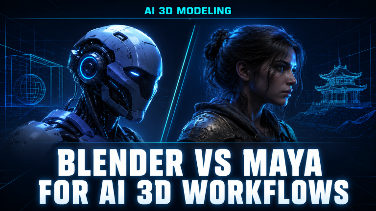 Blender vs Maya for AI 3D Workflows in 2026 comparison guide with Neural4D bridge pipeline