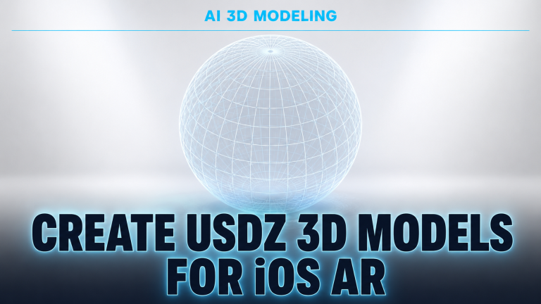 Create USDZ 3D Models for iOS AR - AI 3D modeling tutorial featuring Neural4D workflow