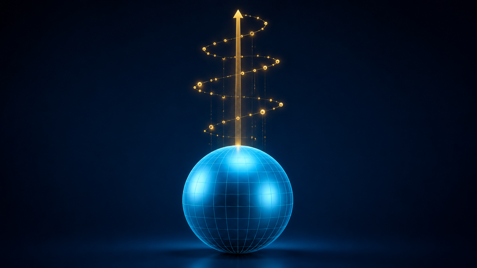 A clean watertight 3D mesh shown as a foundation layer beneath a translucent time axis with motion trajectory markers