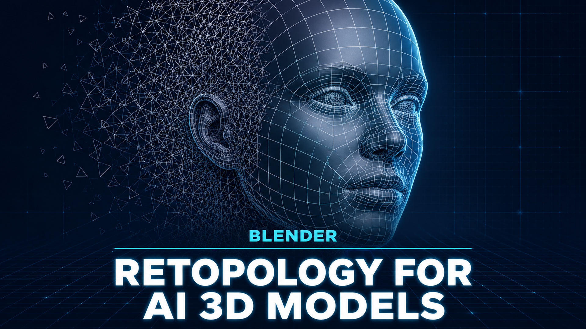 Blender retopology for AI 3D models: fixing bad topology with clean edge loops