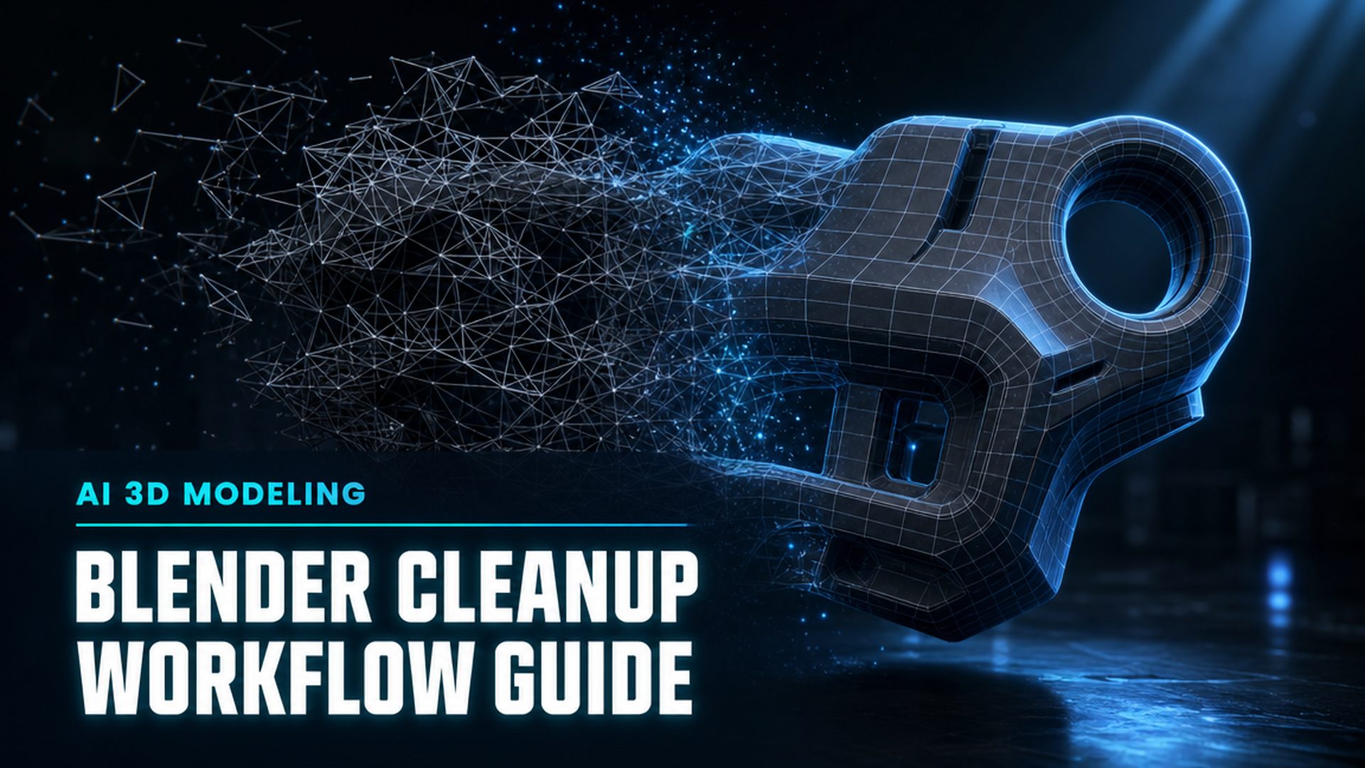 AI 3D model Blender cleanup workflow — mesh repair, polygon reduction, and export guide for 3D artists