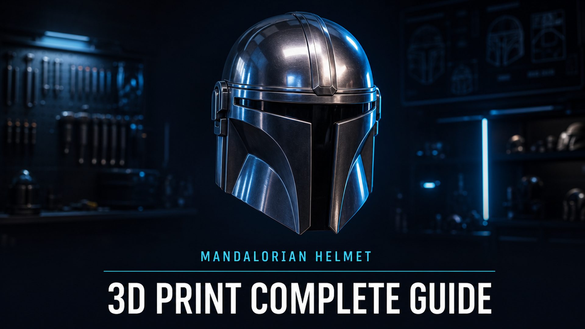 Mandalorian helmet 3D print complete guide - Beskar steel finished prop