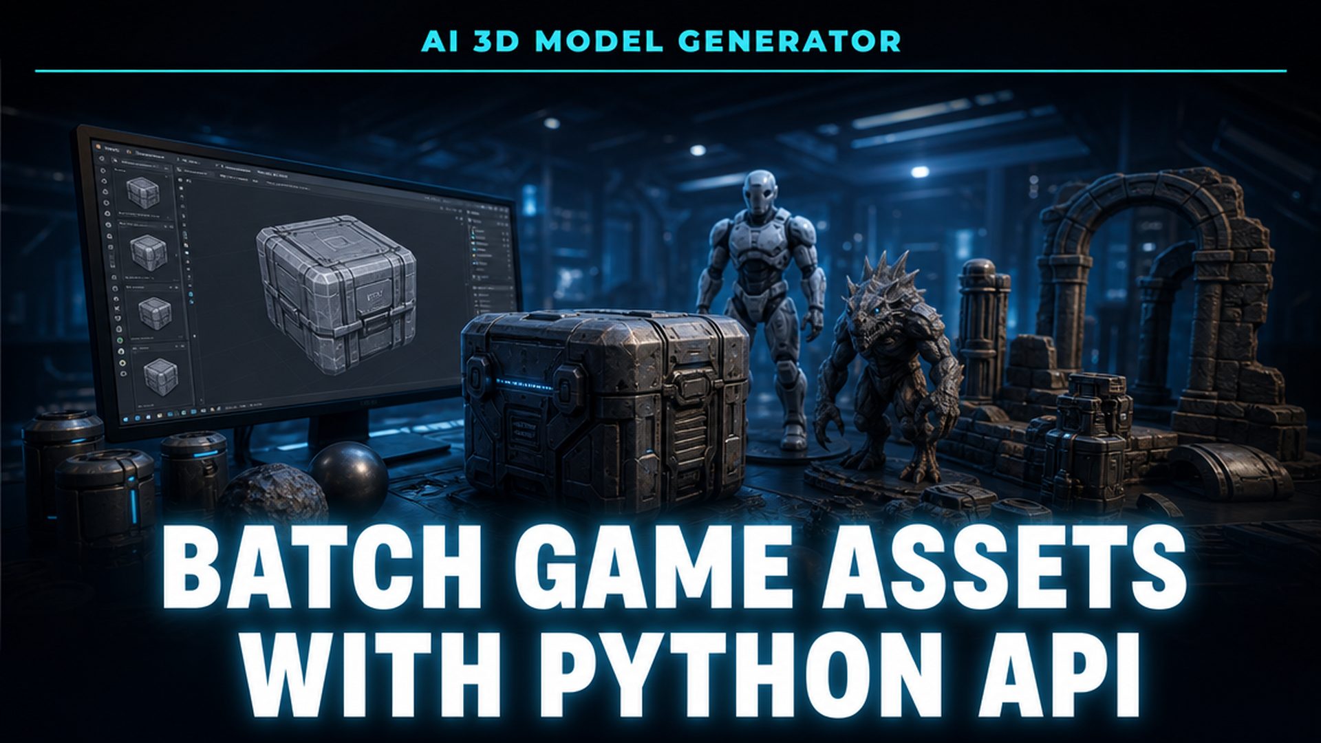 AI 3D Model Generator API guide for batch creating game assets with Python