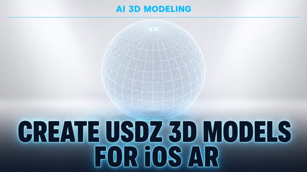 Create USDZ 3D Models for iOS AR - AI 3D modeling tutorial featuring Neural4D workflow
