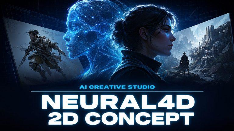 Neural4D 2D concept update showing new AI models with 4K resolution output and native audio