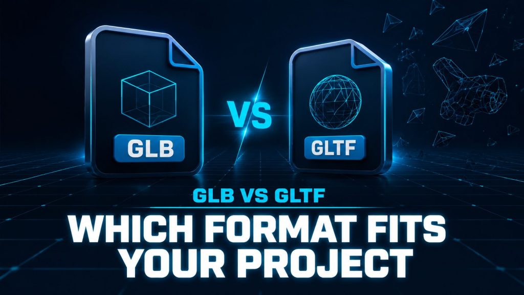 GLB vs glTF comparison: which 3D file format should you use for web, games, and AR