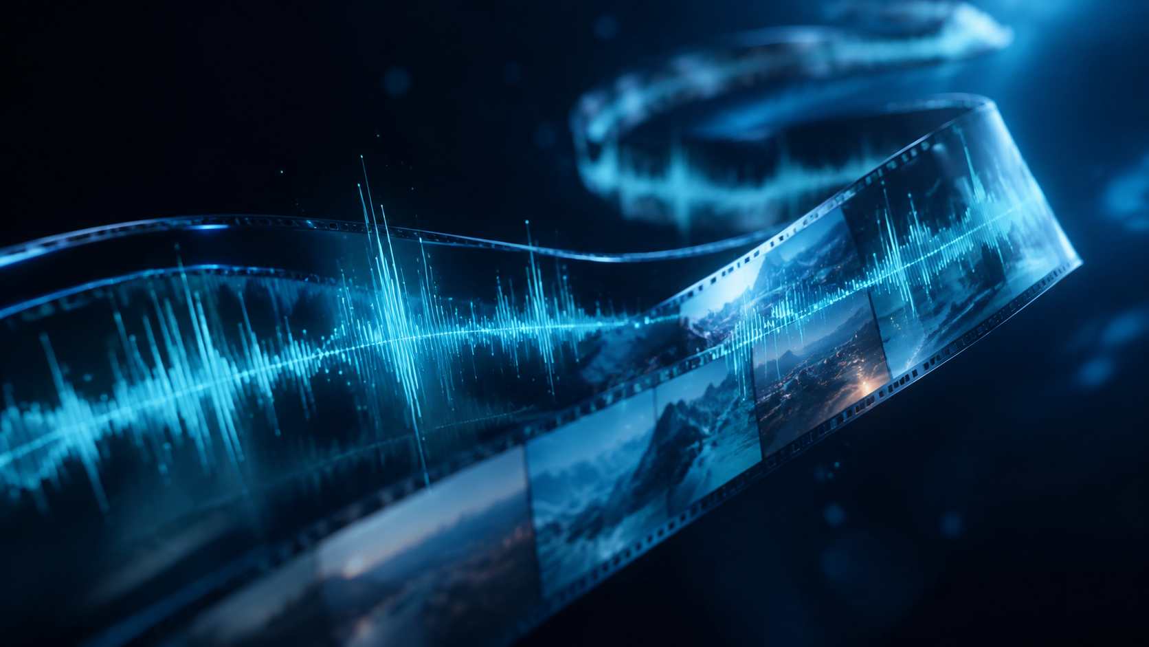 Neural4D video generator with native audio waveform