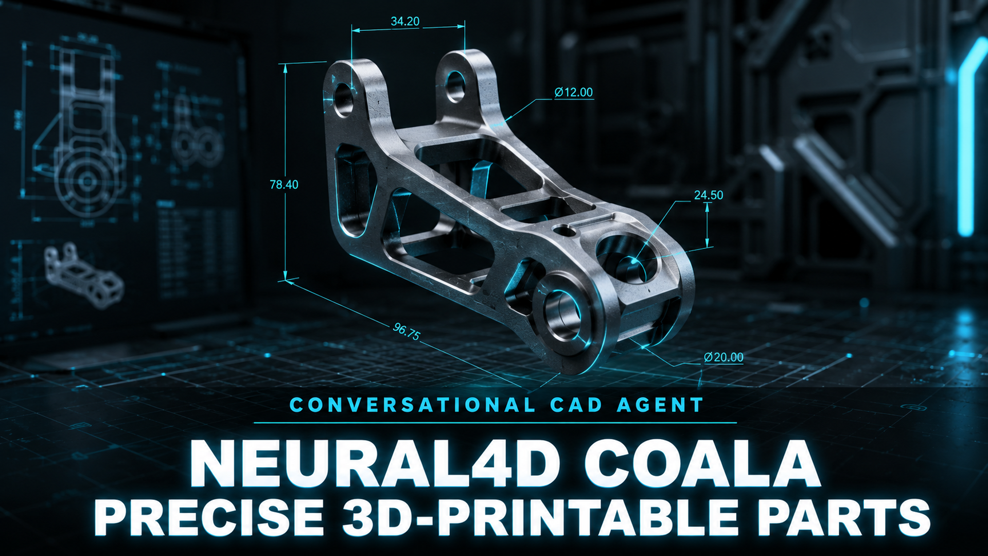 Neural4D Coala, a conversational CAD agent that turns plain descriptions into precise 3D printable parts