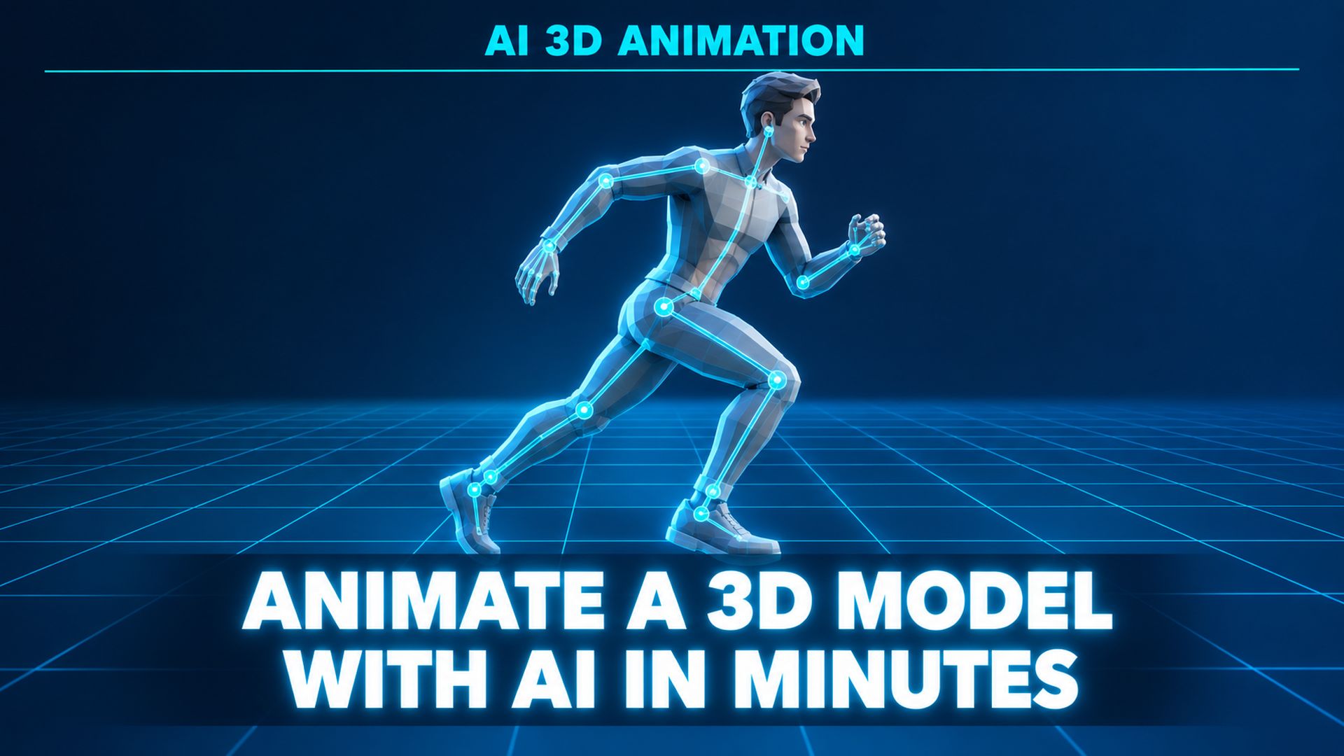 Animate a 3D model with AI in Neural4D: rig and apply preset motion to a generated character