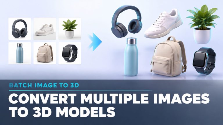 Convert multiple product images to independent 3D models in one batch with Neural4D Image to 3D