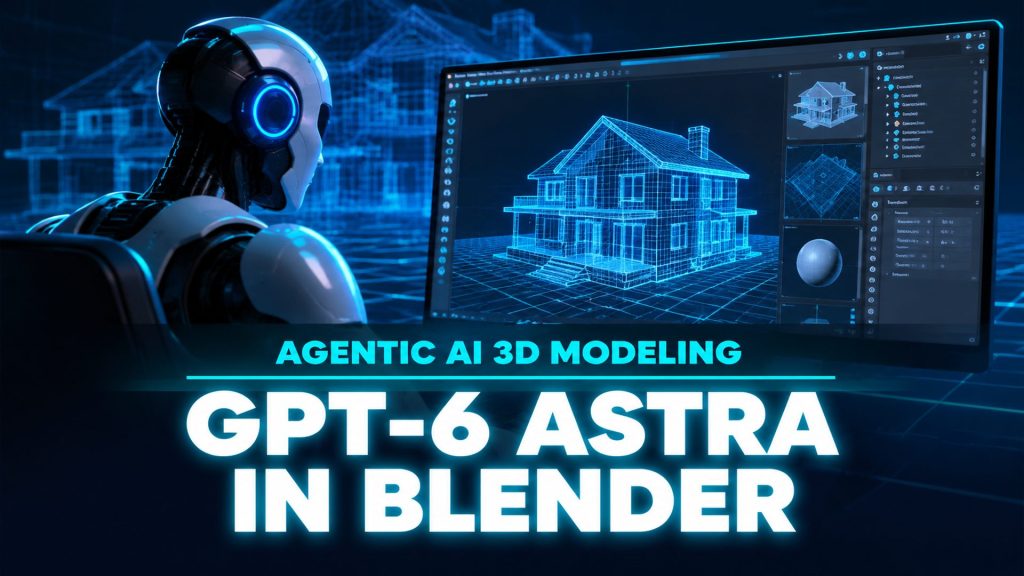 GPT-6 Astra 3D modeling in Blender, an AI agent operating 3D software and what it changes for AI 3D content