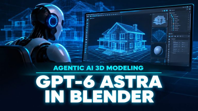 GPT-6 Astra 3D modeling in Blender, an AI agent operating 3D software and what it changes for AI 3D content