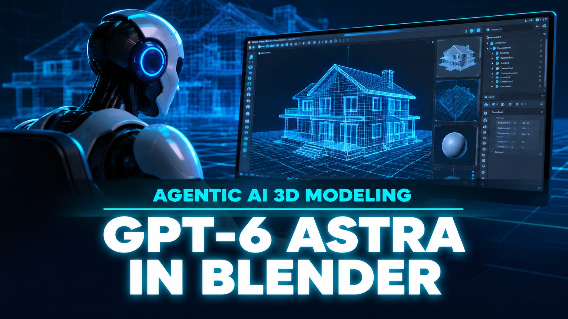 GPT-6 Astra 3D modeling in Blender, an AI agent operating 3D software and what it changes for AI 3D content