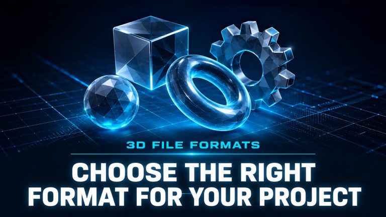 Guide to the types of 3D file formats: choose the right format for your project.