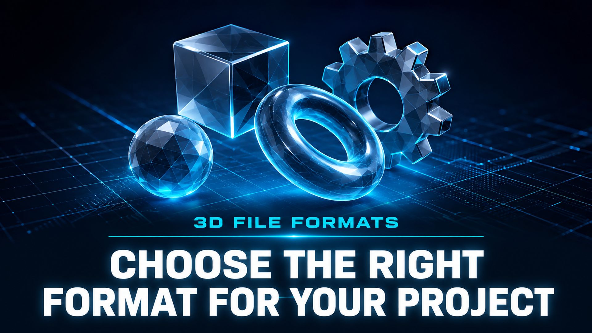 Guide to the types of 3D file formats: choose the right format for your project.